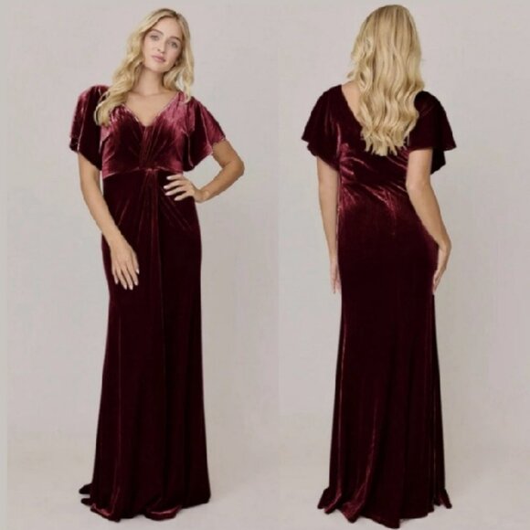 Revelry Burgundy Gwen Maxi Dress Sz 14 - Picture 3 of 14